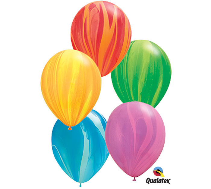 Superagate Marble Asssotment Helium Latex Balloon Singapore